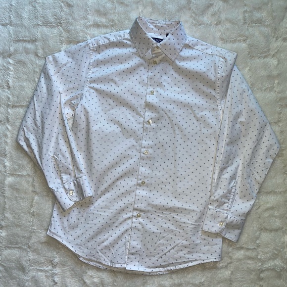 Boys Cotton white bottom up Dress shirt size 14 - Picture 2 of 5